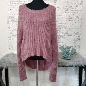 Fuzzy asymmetrical sweater